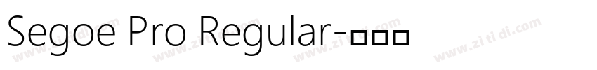 Segoe Pro Regular字体转换
